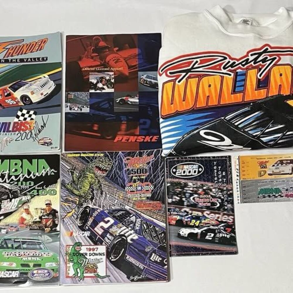 NASCAR Rusty Wallace magazines autographed sweatshirt, race memorabilia Tickets